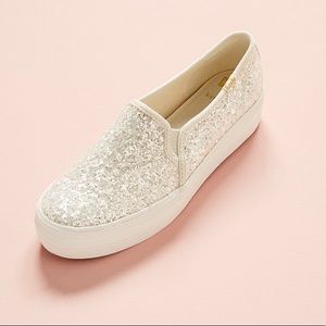 Keds x Kate Spade platform sparkle shoes